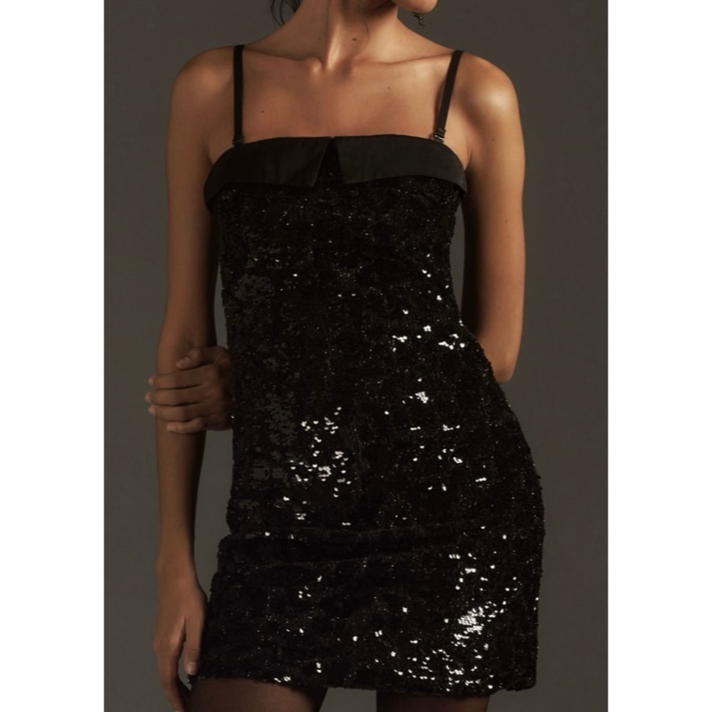 NEW LE SUPERBE Nominee Tux Mini Dress in Black